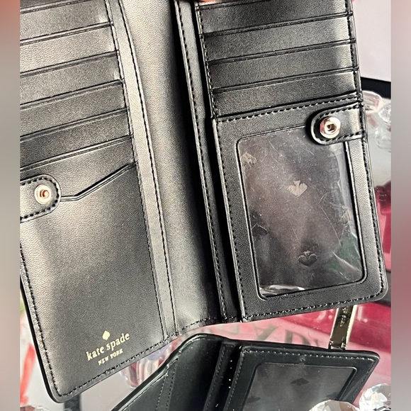 Kate Spade Staci Color block Saffiano leather slim bifold wallet - Picture 6 of 8